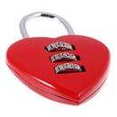 Love Heart Combination Lock Travel Luggage Small Padlock Key Suitcase Red
