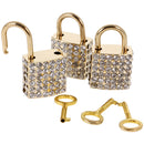 Set Of 3PCS Vintage Square Shape Padlock With Key Backpack Travel Gym Supplies Travel Accessory Gold