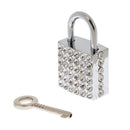 Vintage Square Shape Padlock With Key Backpack Travel Gym Supplies Travel Accessory Silver