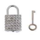 Vintage Square Shape Padlock With Key Backpack Travel Gym Supplies Travel Accessory Silver
