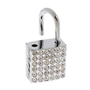 Vintage Square Shape Padlock With Key Backpack Travel Gym Supplies Travel Accessory Silver