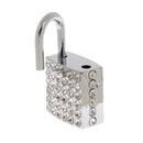 Vintage Square Shape Padlock With Key Backpack Travel Gym Supplies Travel Accessory Silver