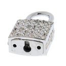 Vintage Square Shape Padlock With Key Backpack Travel Gym Supplies Travel Accessory Silver
