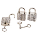 Set Of 3PCS Vintage Square Shape Padlock With Key Backpack Travel Gym Supplies Travel Accessory Silver
