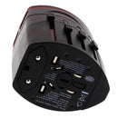 All in One Universal International Plug Adapter World Travel AC Power Charger Adaptor with Dual USB Port AU US UK EU Black