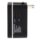 All in One Universal International Plug Adapter Dual USB Port World Wide Travel AC Power Charger Adaptor with AU US UK European Plug Black