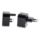 International World Travel Adapter Wall Charger All-in-one Universal Plug (US/JP UK EU AU/CN) With Carry Case Black