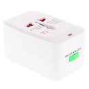 Universal Dual USB Port Multi Charger International Travel AU EU USA Plug Wall Charger Adapter Converter White