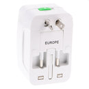 Universal Dual USB Port Multi Charger International Travel AU EU USA Plug Wall Charger Adapter Converter White