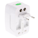 Universal Dual USB Port Multi Charger International Travel AU EU USA Plug Wall Charger Adapter Converter White