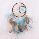 Creative Handmade Moon And Sun Feather Charm Dream Catcher Home Wall Window Car Hanging Decor