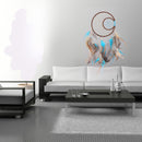 Creative Handmade Moon And Sun Feather Charm Dream Catcher Home Wall Window Car Hanging Decor
