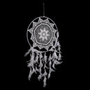 Creative Traditional Lace Feather Charm Dream Catcher Home Wall Window Car Hanging Decor White