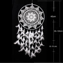 Creative Traditional Lace Feather Charm Dream Catcher Home Wall Window Car Hanging Decor White