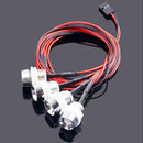 4 Pieces RC 1/10 1/8 Lamp 8mm Bright LED Light Headlamp Headlight for RC Axial SCX10 D90 HPI Cars
