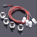 4 Pieces RC 1/10 1/8 Lamp 8mm Bright LED Light Headlamp Headlight for RC Axial SCX10 D90 HPI Cars