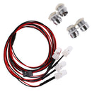 4 Pieces RC 1/10 1/8 Lamp 8mm Bright LED Light Headlamp Headlight for RC Axial SCX10 D90 HPI Cars