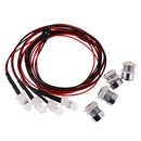 4Pieces LED Light Set LED Lamp Headlight Headlamp for RC Axial SCX10 D90 HPI Car Model