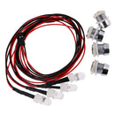 4Pieces LED Light Set LED Lamp Headlight Headlamp for RC Axial SCX10 D90 HPI Car Model