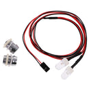 2 White LED Head Lamp Light Night Headlight Headlamp for 1/5 1/8 RC HSP HPI Model Car