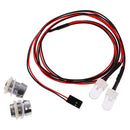2 White LED Head Lamp Light Night Headlight Headlamp for 1/5 1/8 RC HSP HPI Model Car