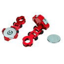 2Pieces RC On Road Drift Car Stealth Magnetic Body Shell Post Mount for 1/10 RC Axial SCX10 RC4WD D90 D110 Red