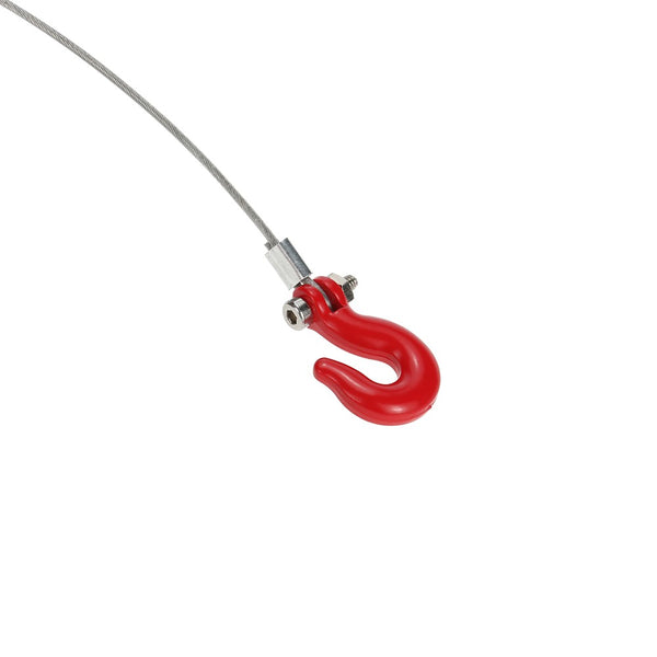 1/10 RC Rock Crawler Monster Truck Parts 820mm Steel Tow Toe Rope Red Hooks for RC Car Trucks