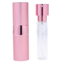 15ml Practical Empty Rotary Perfume Bottle Replacement Pressed Spray Refillable Diffuser Decorative Makeup Tool Pink
