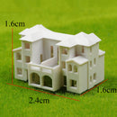 Plastic Craft Toy Outdoor Garden Decor Micro Landscape Decor Building Villa Mold 1:800 Scale
