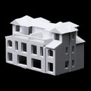 Plastic Craft Toy Outdoor Garden Decor Micro Landscape Decor Building Villa Mold 1:800 Scale