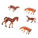 5PCS/SET Plastic Model Beach Scene Garden Landscape DIY Decor Pretend Play Fun Props Kids Children Toy Gift Small Horse