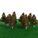 10 Pieces of Model Poplar Trees for DIY Layout Train Railway Garden Park Architecture Building Landscape Scenery 1:100 HO OO Scale Moss Green