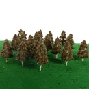 20 Pieces of Model Poplar Trees for DIY Layout Train Railway Garden Park Architecture Building Landscape Scenery 1:150 N Scale Moss Green