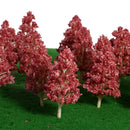 20 Pieces of Model Poplar Trees for DIY Layout Train Railway Garden Park Architecture Building Landscape Scenery 1:150 N Scale Fuchsia