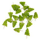 20 Pieces of Model Poplar Trees for DIY Layout Train Railway Garden Park Architecture Building Landscape Scenery 1:150 N Scale Light Green