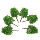 6 Pieces DIY Painted Model Trees Layout Train Landscape Railways Scenery Accessory 1:50 Scale