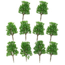 10 Pieces DIY Painted Model Trees Layout Train Landscape Railways Scenery Accessory 1:60 Scale