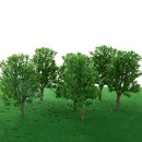 10 Pieces DIY Painted Model Trees Layout Train Landscape Railways Scenery Accessory 1:60 Scale