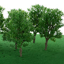 10 Pieces DIY Painted Model Trees Layout Train Landscape Railways Scenery Accessory 1:60 Scale