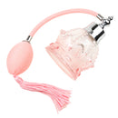 Women Girls Ladies 100ml Empty Refillable Travel Long Bulb Tassel Spray Perfume Bottle Pink
