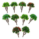Pack of 10 Pieces Model Trees Layout Scenery Diorama Wargame 1:150 N Scale