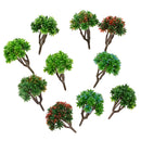 Pack of 10 Pieces Model Trees Layout Scenery Diorama Wargame 1:150 N Scale