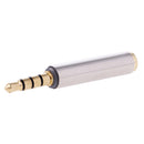 Gold Plated Stereo Audio Adapter 2.5mm Male to 3.5mm Female Jack for Headphone Microphone