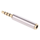 Gold Plated Stereo Audio Adapter 2.5mm Male to 3.5mm Female Jack for Headphone Microphone
