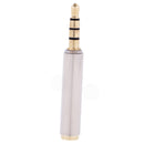 Gold Plated Stereo Audio Adapter 2.5mm Male to 3.5mm Female Jack for Headphone Microphone