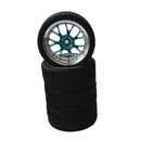 Pack of 4 Rubber Tyre Tyres Tires Wheel Rim Hex 12mm Fits for 1/10 RC Remote Controlled Racing Car 6002-6085