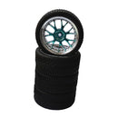 Pack of 4 Rubber Tyre Tyres Tires Wheel Rim Hex 12mm Fits for 1/10 RC Remote Controlled Racing Car 6002-6085