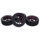 Pack of 4 Rubber Tyre Tyres Tires Wheel Rim Hex 12mm Fits for 1/10 RC Remote Controlled Racing Car 9087-8014