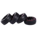 Pack of 4 Rubber Tyre Tyres Tires Wheel Rim Hex 12mm Fits for 1/10 RC Remote Controlled Racing Car 601A-8010