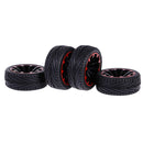 Pack of 4 Rubber Tyre Tyres Tires Wheel Rim Hex 12mm Fits for 1/10 RC Remote Controlled Racing Car 601A-8010